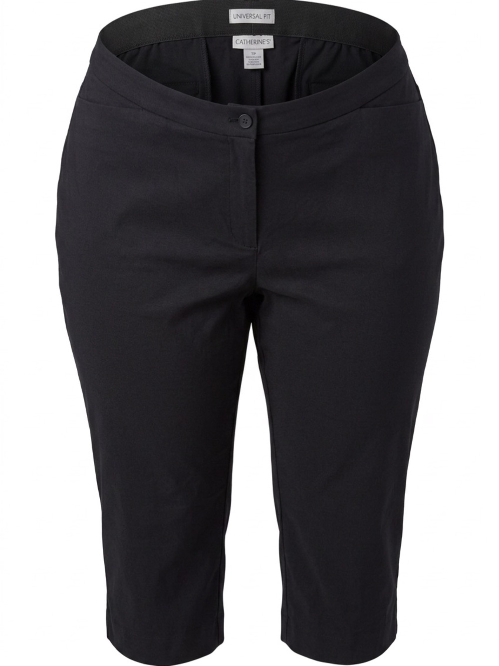 NEW! Catherines Universal Pant Capri Women's Plus Size 28W Navy Stretch Capris